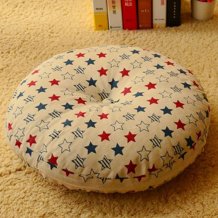 Lotus Simple Pattern Linen Meditation Seat Cushion Home Living Room Decoration - Detachable - Approx. 40cm × 10cm (slight variation possible) - PaleGoldenrod - image 26