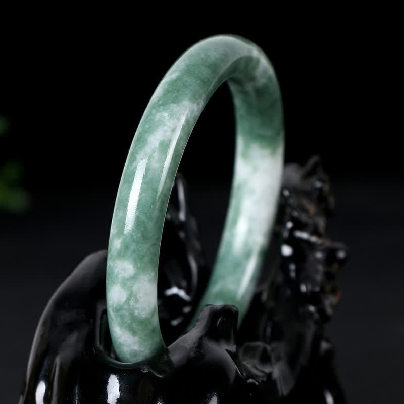 Buddha Stones Natural Jade Luck Abundance Bangle Bracelet - image 3