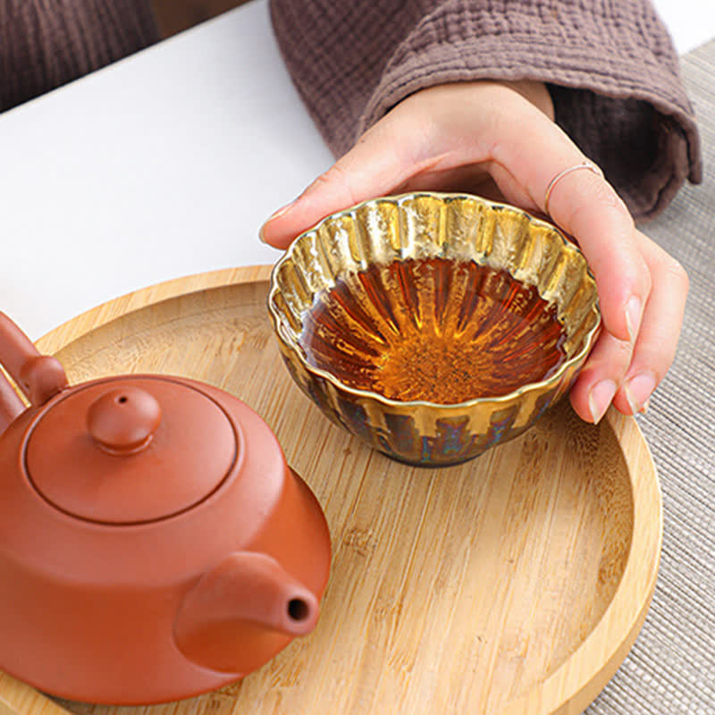 Buddha Stones Colorful Ceramic Teacup Tea Cups - image 3