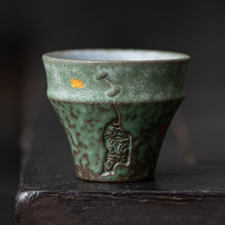 Buddha Stones Small Vintage Style Ceramic Teacup Kung Fu Tea Cup 50ml