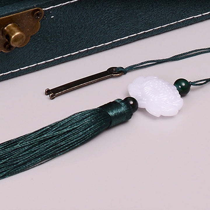 Buddha Stones Simple Design Jewelry Box Organizer Single Layer Flannel Jewelry Storage Box With Lock - image 10