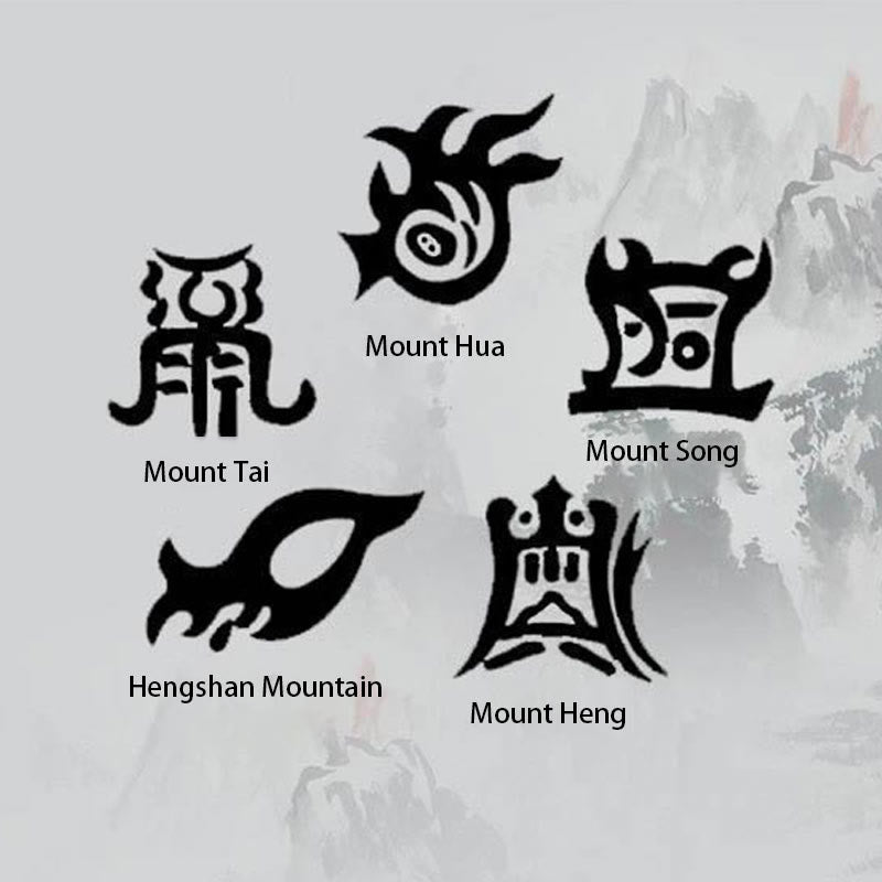 Buddha Stones Black Obsidian Taoism Five Sacred Mountains Nine-Character Mantra Carved Purification Yin Yang Necklace Pendant - image 13