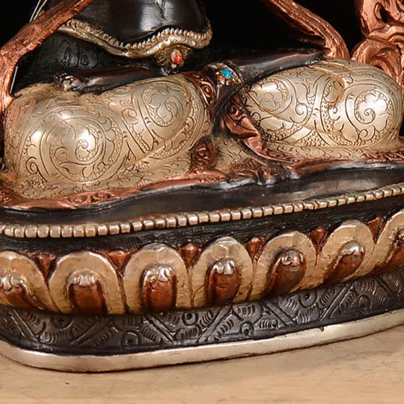 Bodhisattva Chenrezig Four-armed Avalokitesvara Protection Copper Statue Decoration - image 12