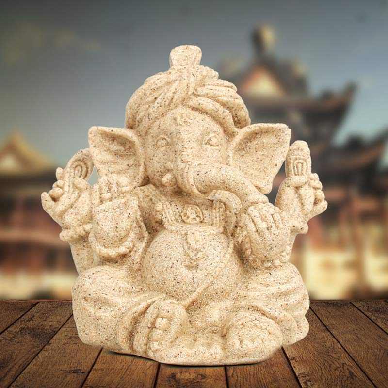 Ganesh Ganpati Elephant Statue Transformation Home Decoration - White - image 8