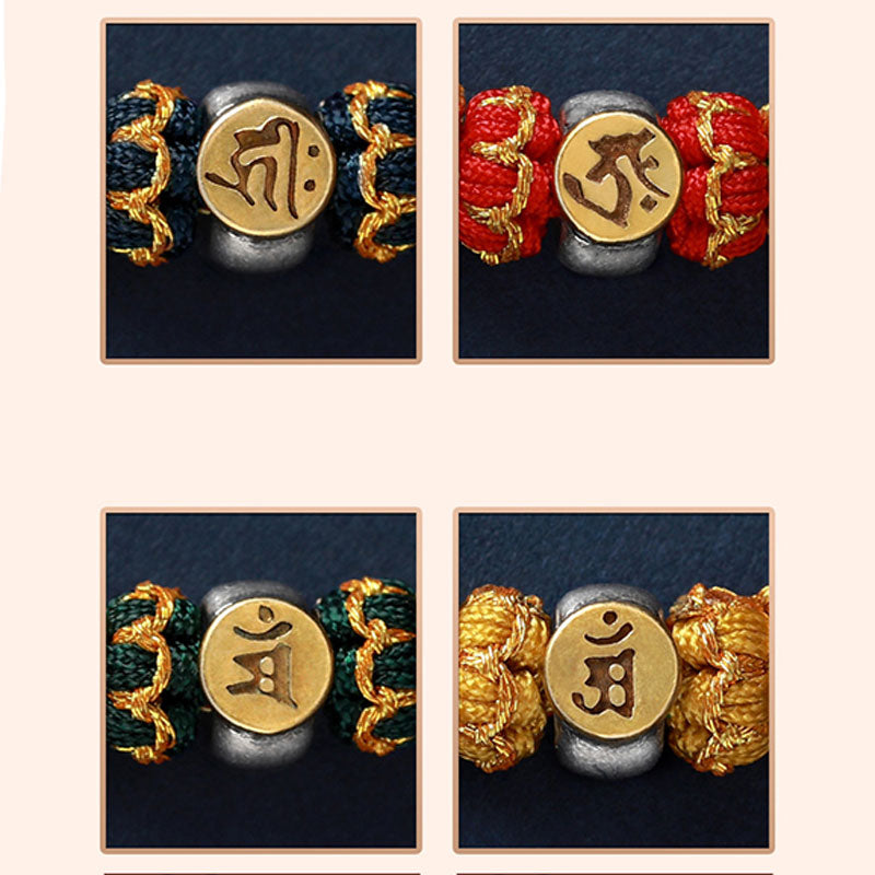 Buddha Stones Chinese Zodiac Natal Buddha Silver Luck Braided String Bracelet - image 20