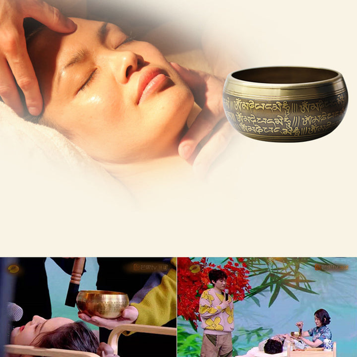 Buddha Stones Tibetan Sound Bowl Handcrafted for Yoga Mindfulness and Meditation Singing Bowl Set - image 5