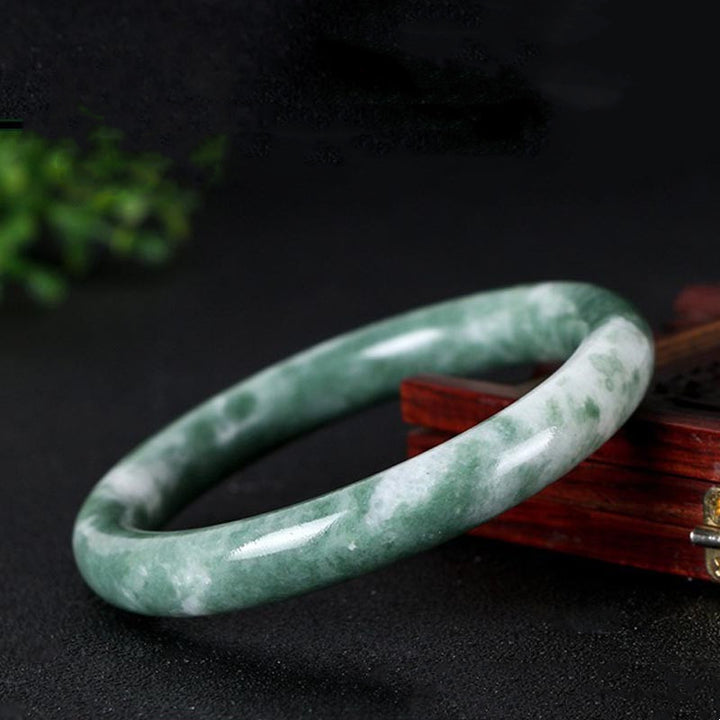 Buddha Stones Natural Jade Luck Abundance Bangle Bracelet - image 5