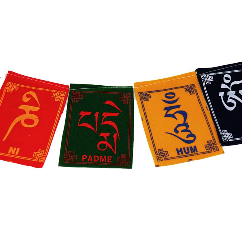Tibetan Blessing Windhorse Om Mani Padme Hum Outdoor Car Prayer Flag Decoration - image 10