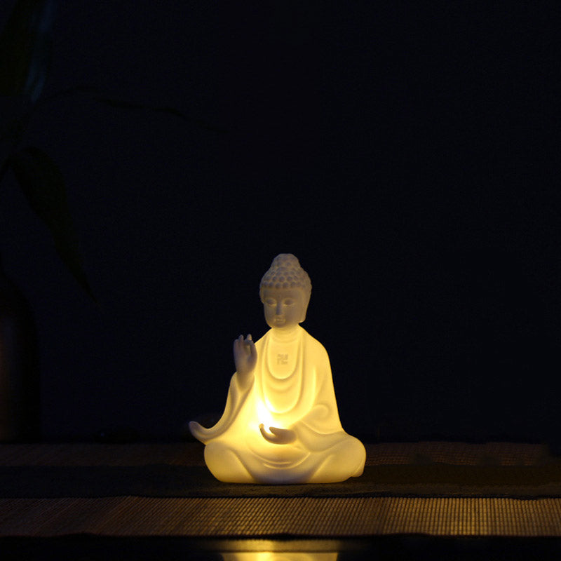 Buddha Avalokitesvara Ksitigarbha Bodhisattva Blessing Ceramic LED Decoration - Buddha - image 1