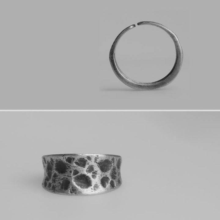 925 Sterling Silver Bump Texture Design Protection Ring - image 6