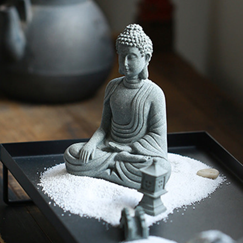 Buddha Stones Sitting Meditation Buddha Blessing Compassion Decoration - image 4