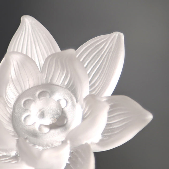 Mini Lotus Liuli Crystal Healing Meditation Stick Incense Burner - image 4