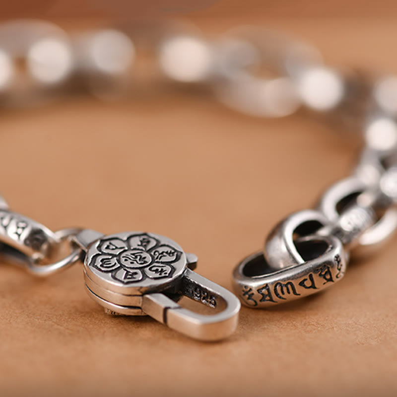 Buddha Stones Om Mani Padme Hum Double Dorje Copper Engraved Wisdom Bracelet - image 4