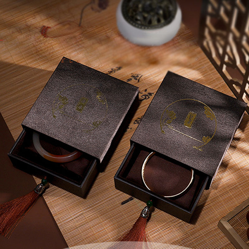 Vintage Lotus Jewelry Storage Box Tassels Gift Box - image 1