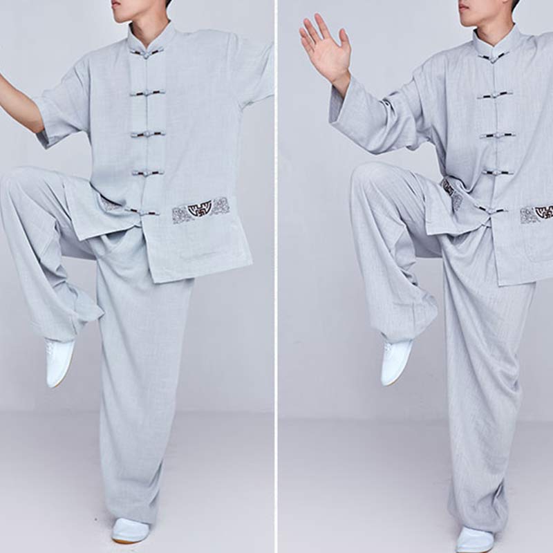 Buddha Stones Meditation Zen Prayer Spiritual Tai Chi Qigong Practice Unisex Embroidery Clothing Set - image 29