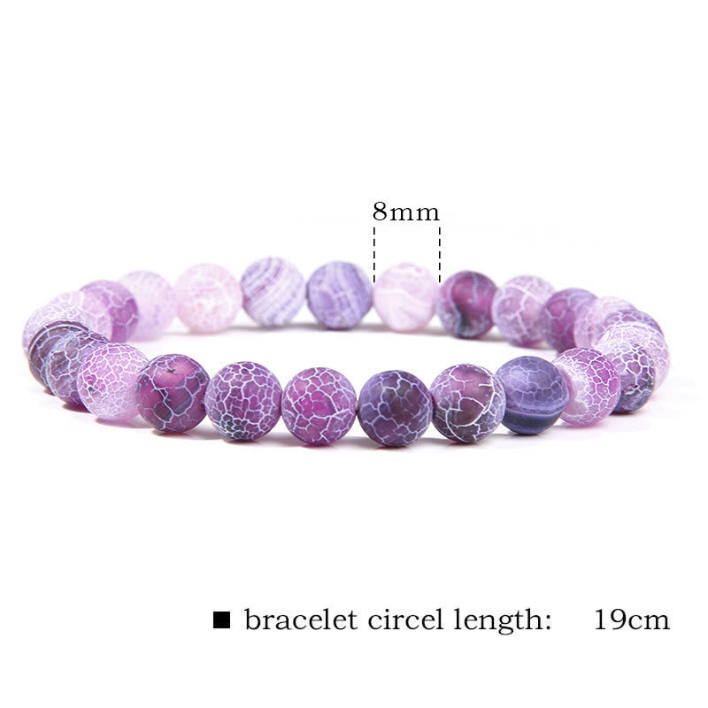 Natural Agate Stone Crystal Balance Beaded Bracelet