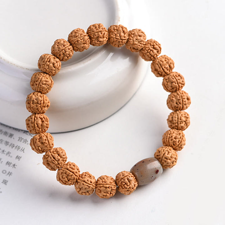 Buddha Stones Tibet Rudraksha Bodhi Seed Wealth Auspiciousness Bracelet - image 17