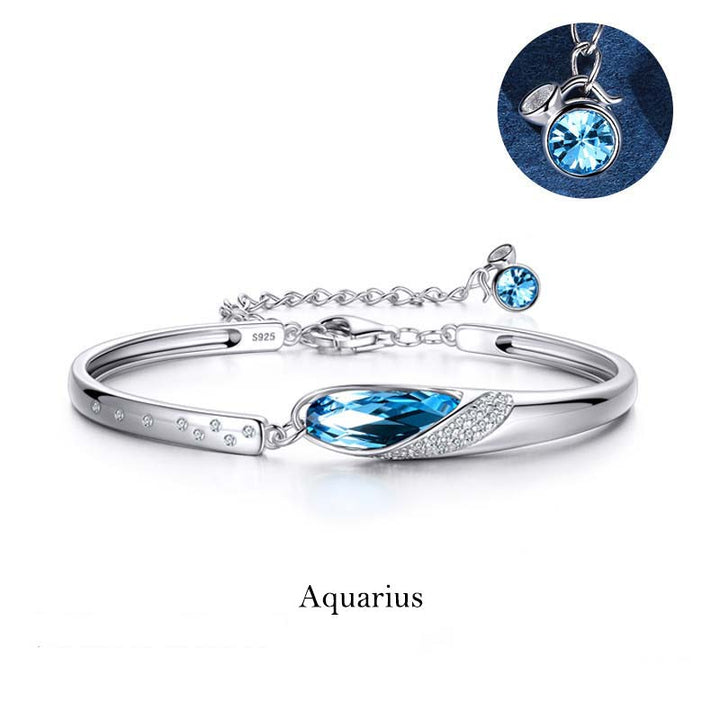 Buddha Stones 925 Silver Plated Copper 12 Constellations of the Zodiac Charm Bracelet - image 6