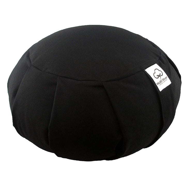 Buddha Stones Cotton Buckwheat Husks Meditation Seat Cushion Home Decoration - 36cm*15cm - Black - image 1
