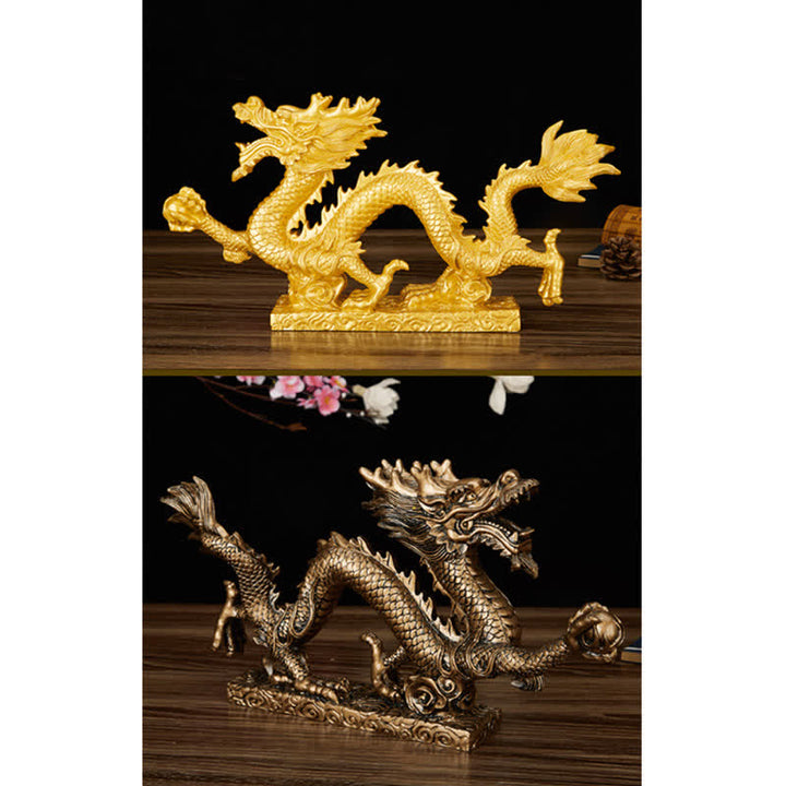 Buddha Stones Feng Shui Dragon Auspicious Cloud Wealth Luck Decoration