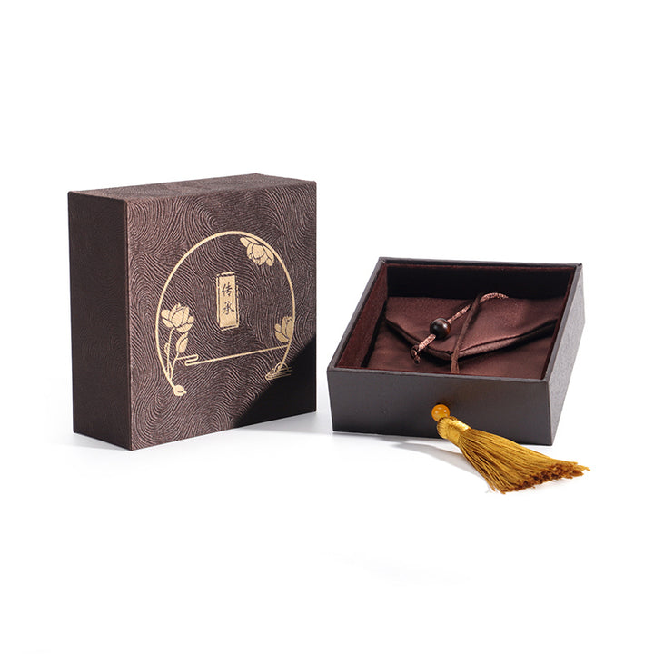 Vintage Lotus Jewelry Storage Box Tassels Gift Box - image 7