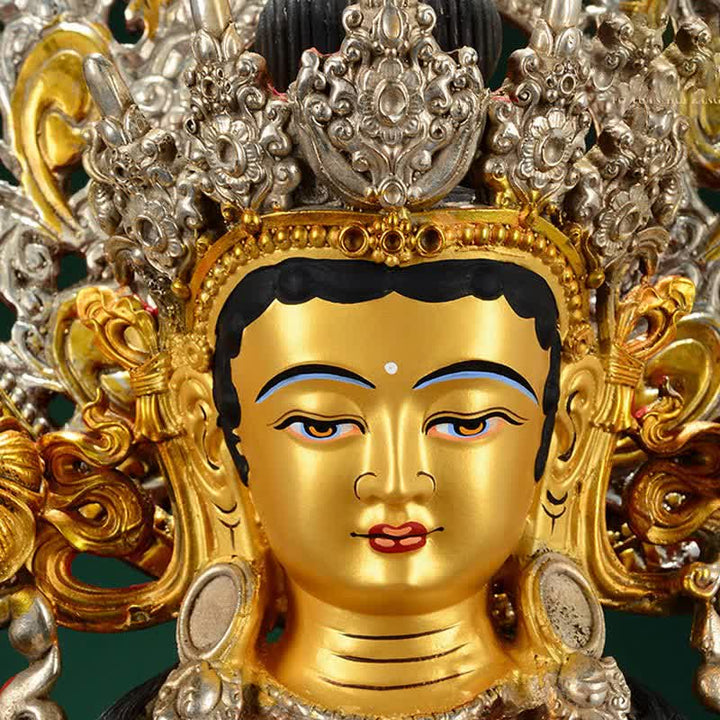 Bodhisattva Green Tara Hope Copper Statue Decoration - image 9
