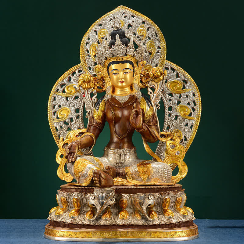 Bodhisattva Green Tara Hope Copper Statue Decoration - image 1