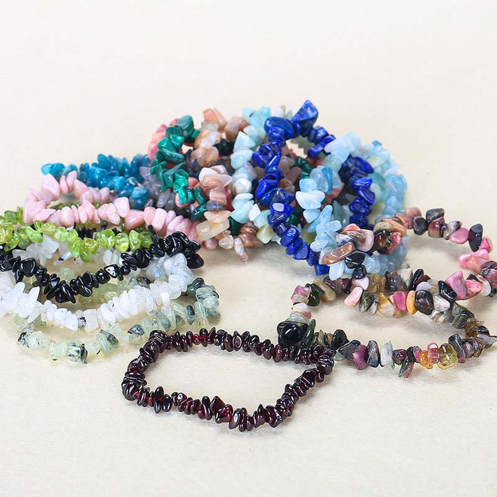 Natural Irregular Shape Crystal Stone Warmth Soothing Bracelet