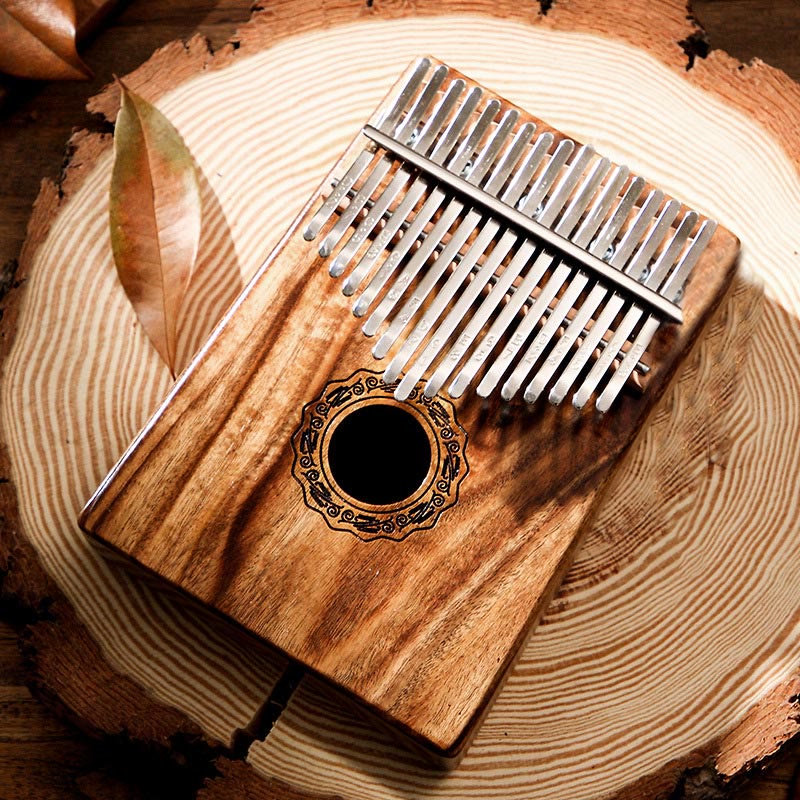 Buddha Stones Kalimba 17 Keys Thumb Piano Mahogany Wood Acacia Walnut Portable Finger Piano