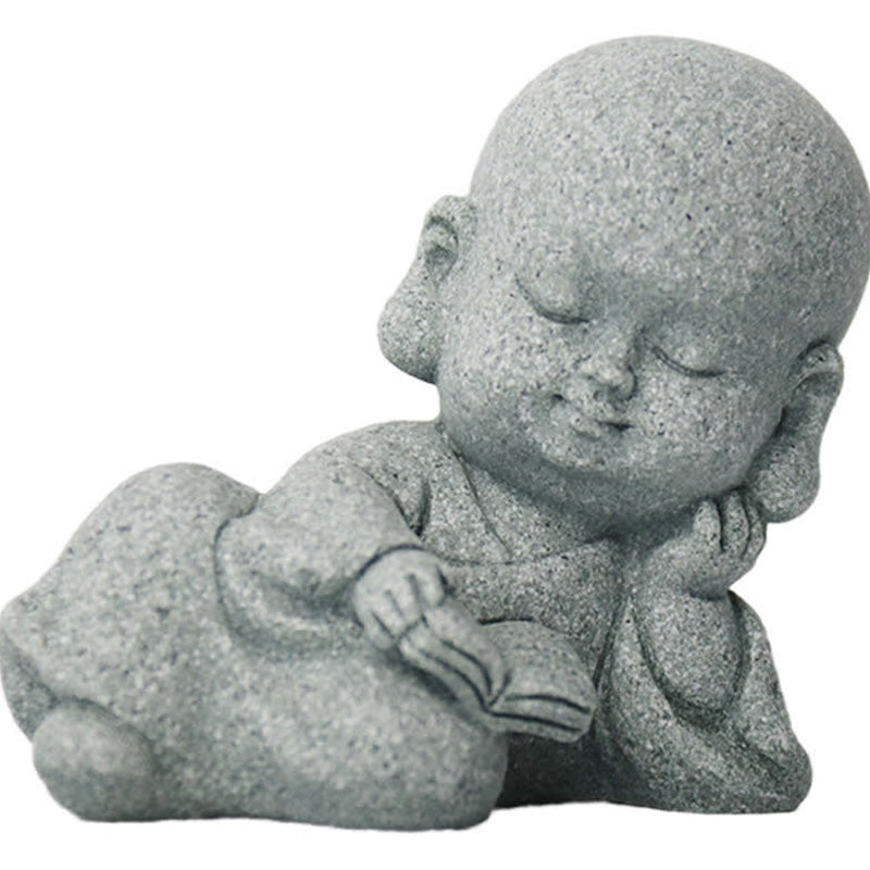 Buddha Stones Meditation Prayer Monk Buddha Statue Serenity Home Decoration - image 3