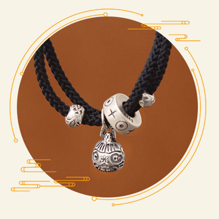 Buddha Stones 925 Sterling Silver Gold Swallowing Beast Koi Fish Wealth Handcrafted Braided Bracelet - image 6