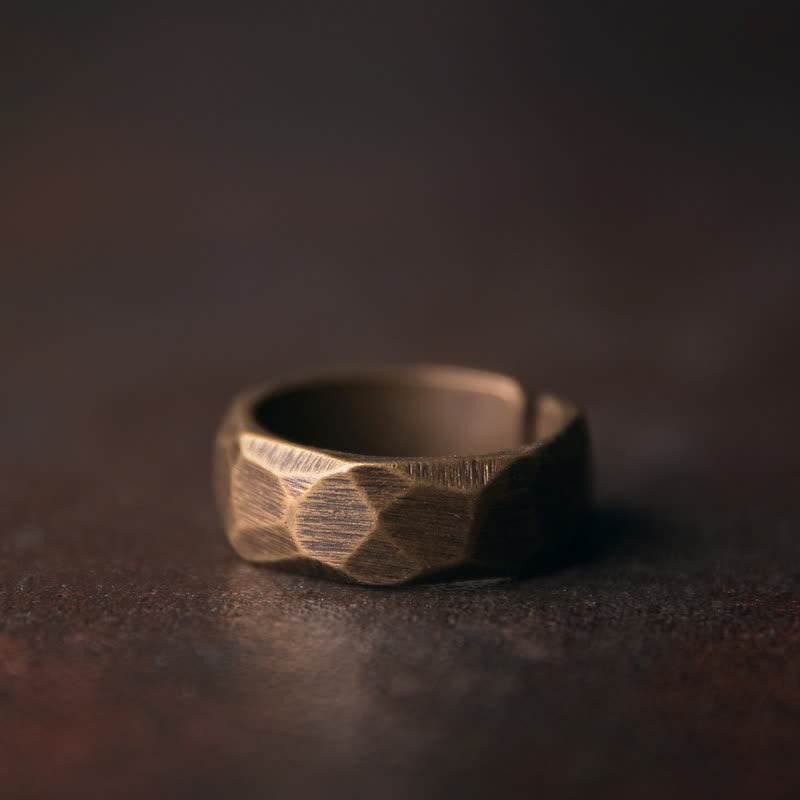 Buddha Stones Tibetan Simple Design Copper Wealth Ring - 49.6mm - 6mm - image 9