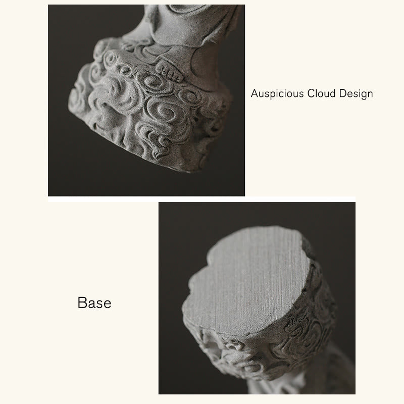 Buddha Stones Meditation Buddha Auspicious Clouds Design Serenity Home Decoration - image 9