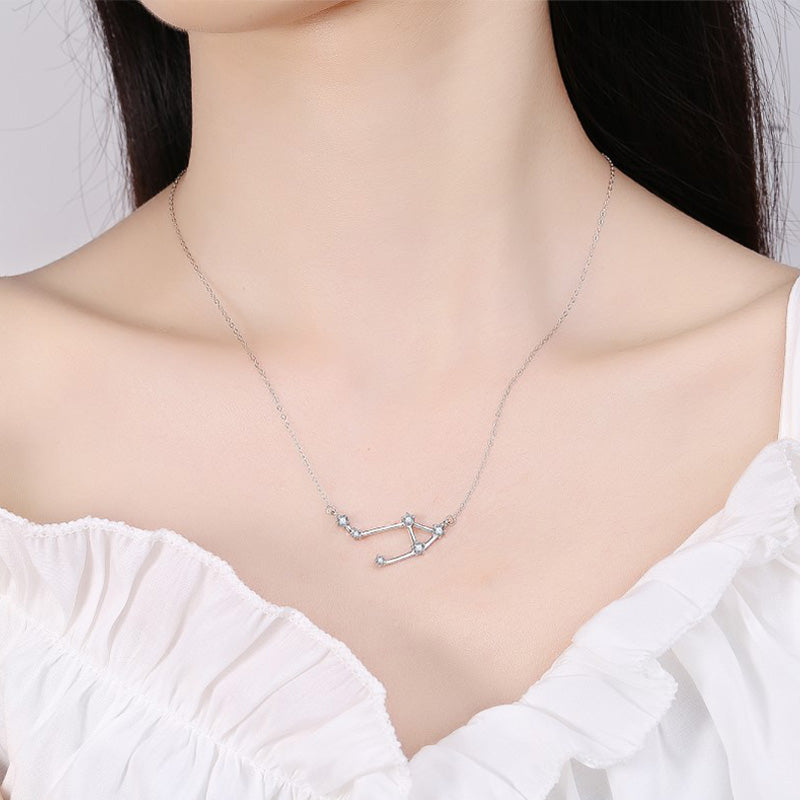 Buddha Stones 925 Sterling Silver 12 Constellations of the Zodiac Astrology Blessing Necklace Pendant - image 1