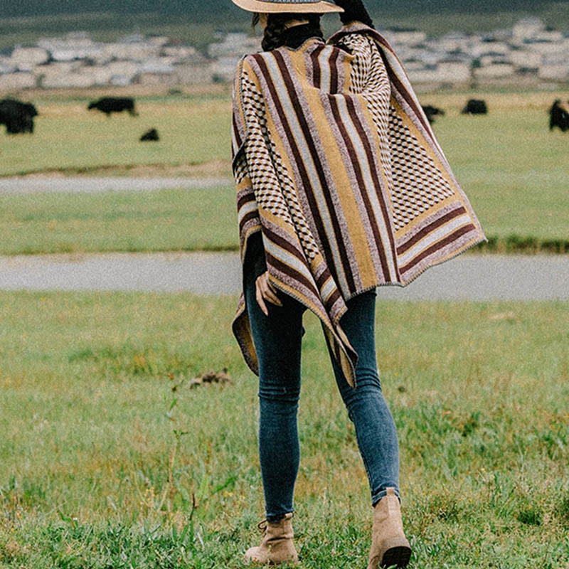 Buddha Stones Tibetan Shawl Classic Pattern Winter Cozy Warm Travel Scarf Wrap - image 2