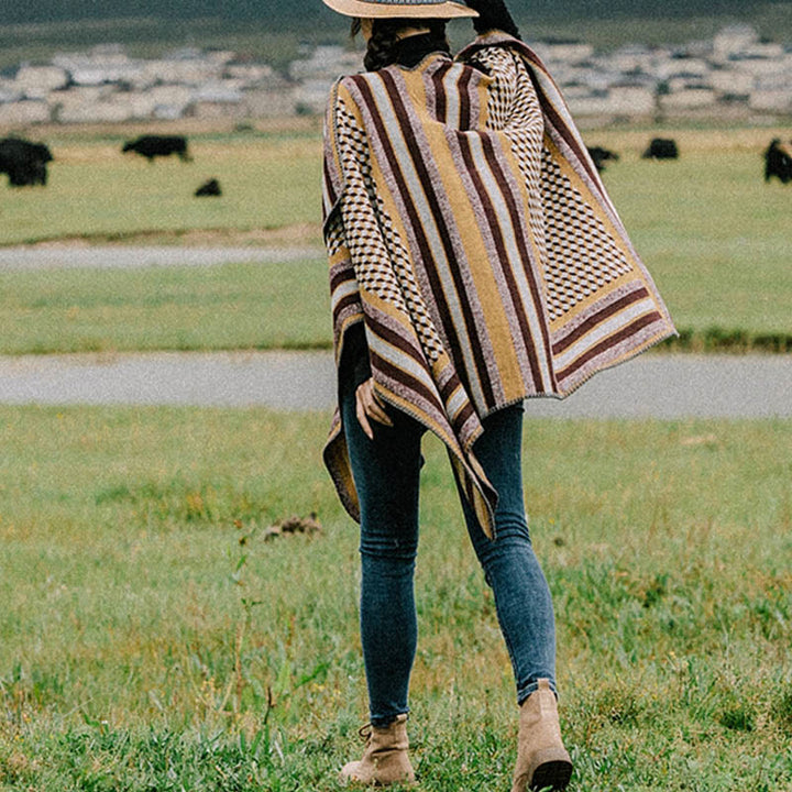 Buddha Stones Tibetan Shawl Classic Pattern Winter Cozy Warm Travel Scarf Wrap - image 2