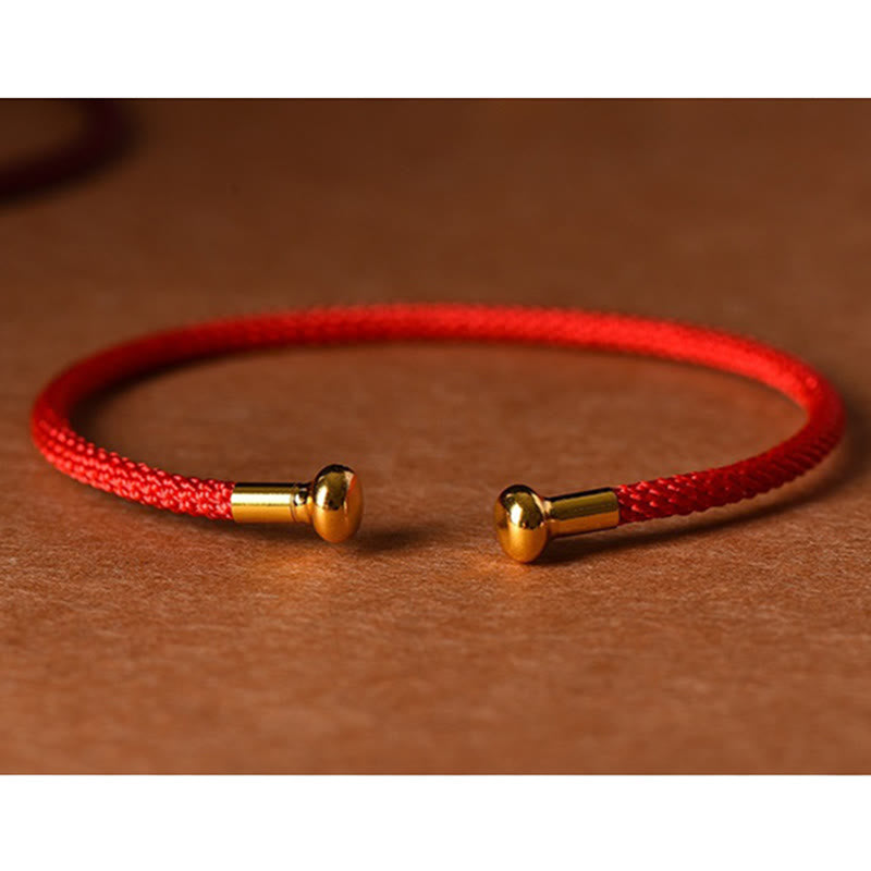 Buddha Stones Simple Design Handmade Luck Braid String Cuff Bracelet - image 5