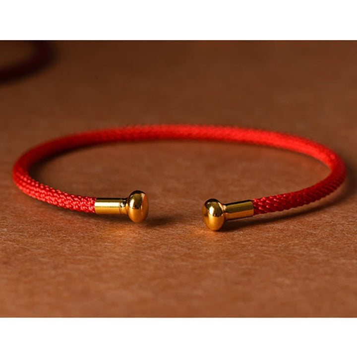 Buddha Stones Simple Design Handmade Luck Braid String Cuff Bracelet - image 5