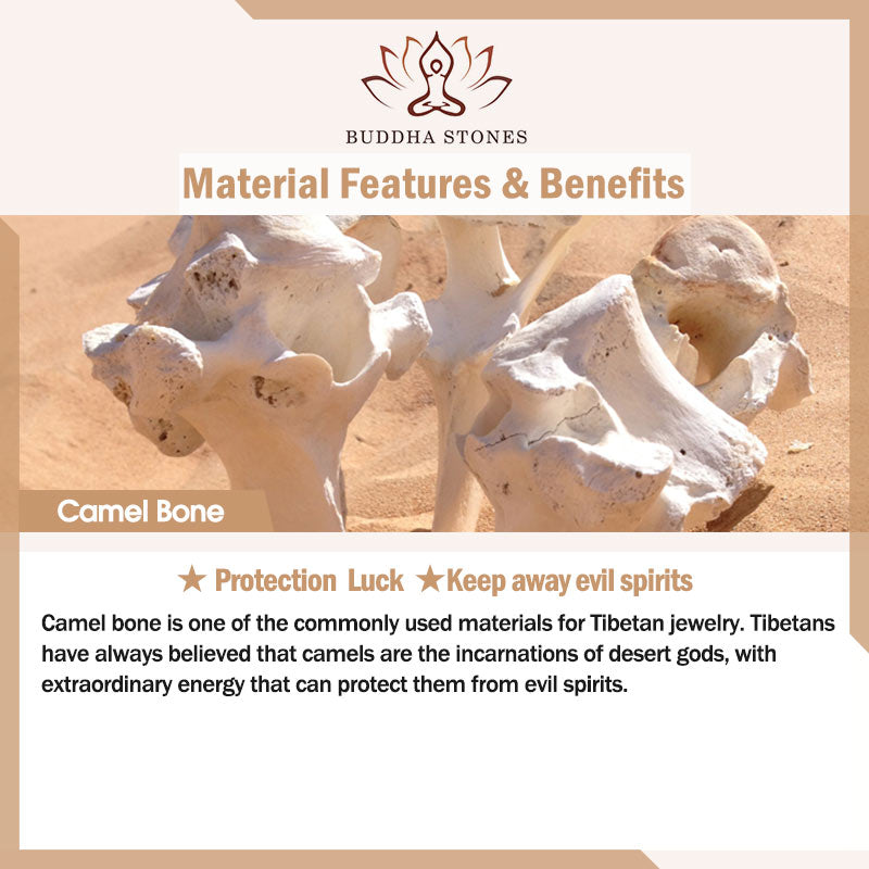 Buddha Stones Tibetan Camel Bone Skull The Lord of the Corpse Forest Protection Necklace Pendant - image 11