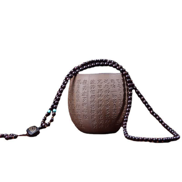 Buddha Stones 108 Mala Beads Tibetan Small Leaf Red Sandalwood Lotus Balance Bracelet - image 10