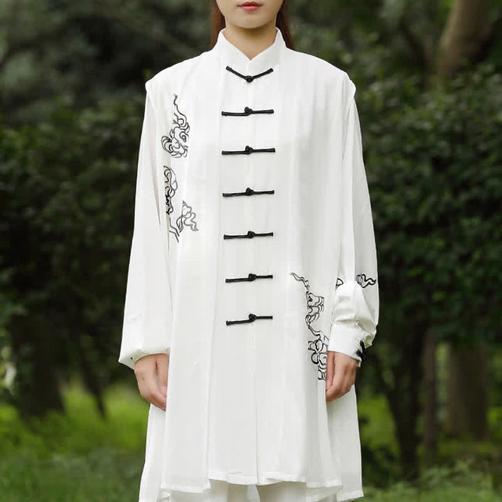 Auspicious Clouds Gradient Meditation Prayer Spiritual Zen Tai Chi Qigong Practice Women's Clothing Set - image 10