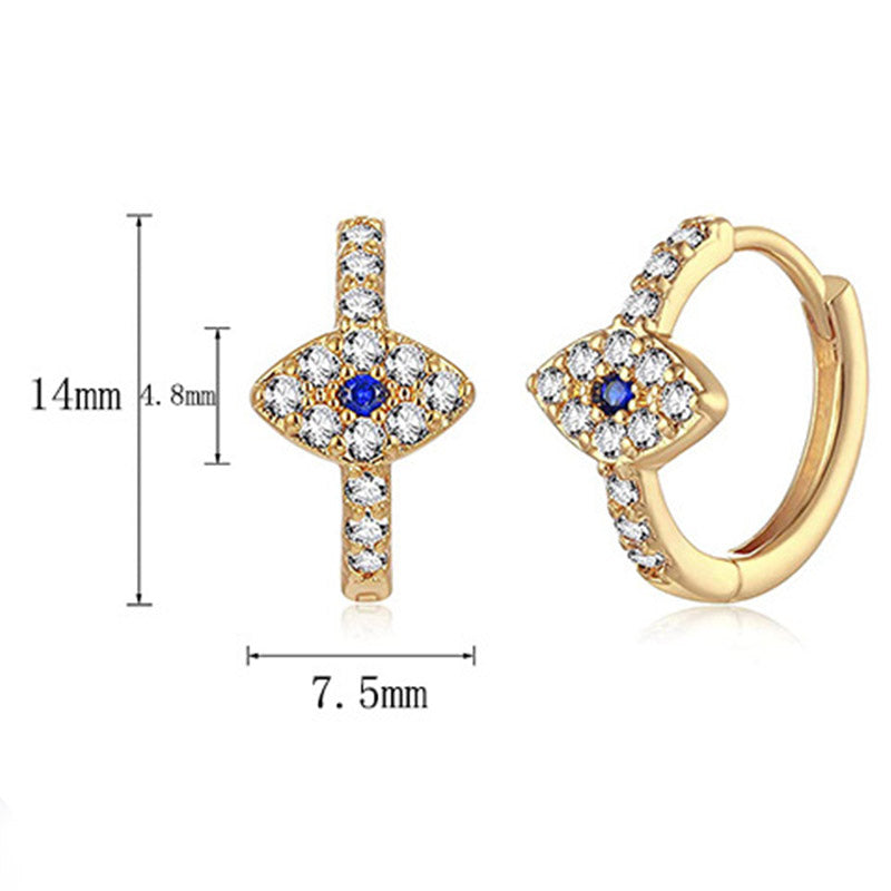 925 Sterling Silver Evil Eye Symbol Blessing Stud Earrings - image 6