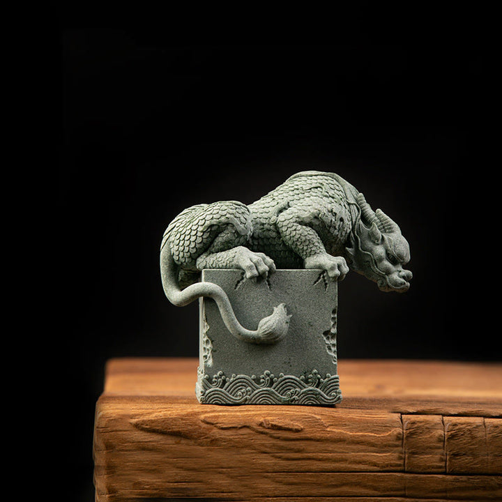 Buddha Stones Feng Shui Standing Sitting Dragon Success Luck Home Decoration - image 14