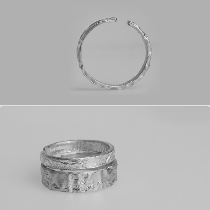 925 Sterling Silver Simple Design Blessing Couple Ring - image 13
