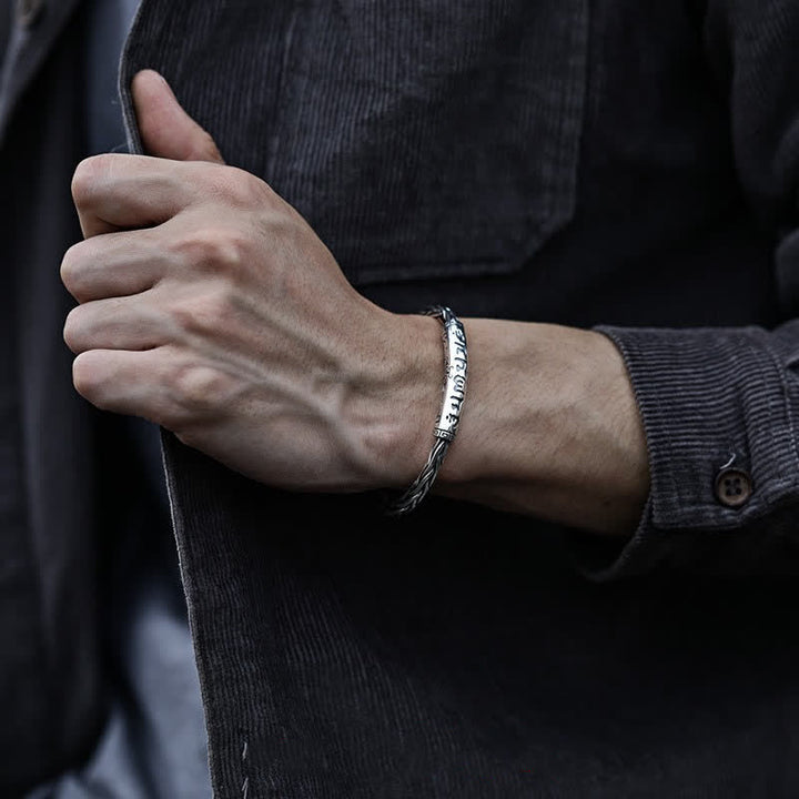 Buddha Stones Viking Style Twisted Braided Pattern Copper Balance Bracelet Bangle - image 12