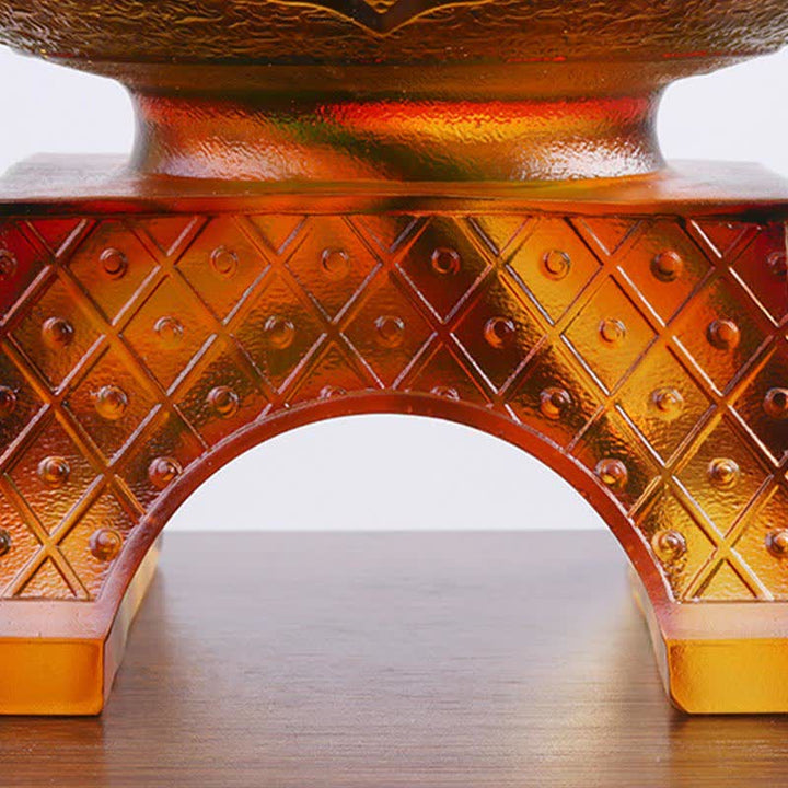 Handmade Liuli Crystal PiXiu Treasure Bowl Art Piece Home Decoration - image 13