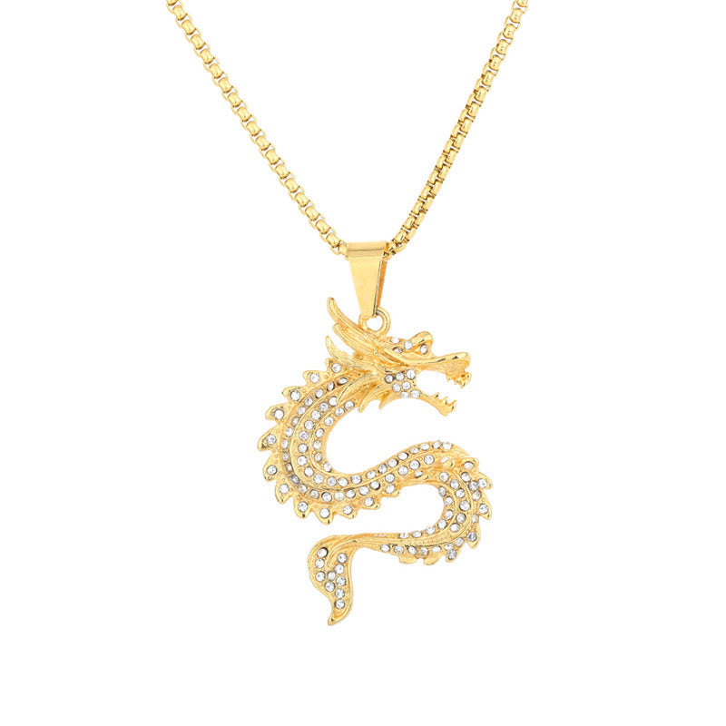 Buddha Stones Chinese Zodiac Dragon Zircon Protection Necklace Pendant - image 5