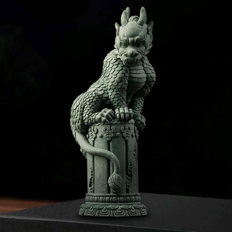 Buddha Stones Feng Shui Standing Sitting Dragon Success Luck Home Decoration - image 5