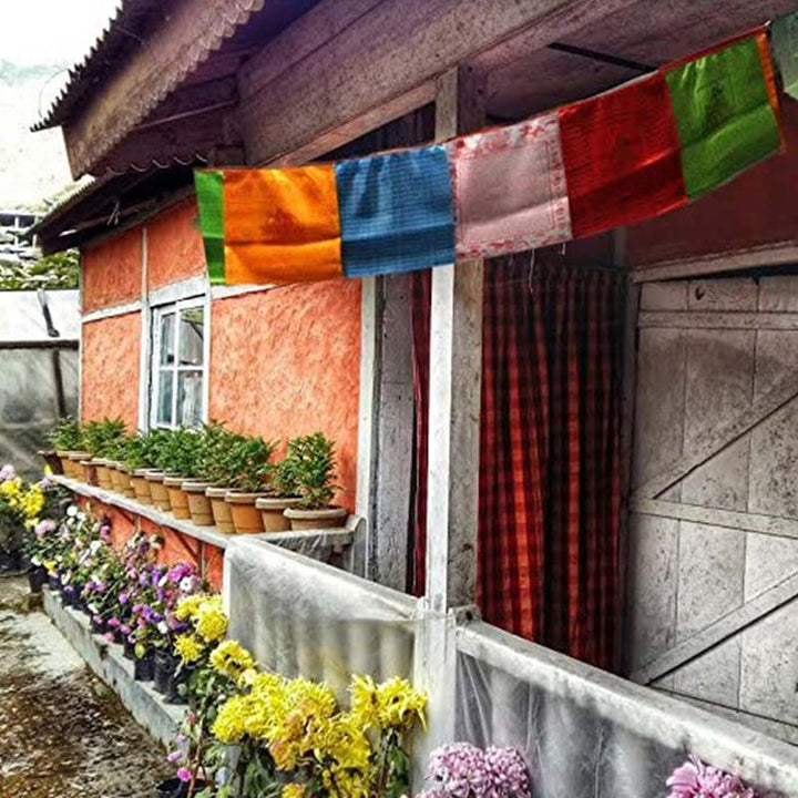 Buddha Stones Outdoor Long-lasting Windhorse 20 Pcs Prayer Flag - image 4