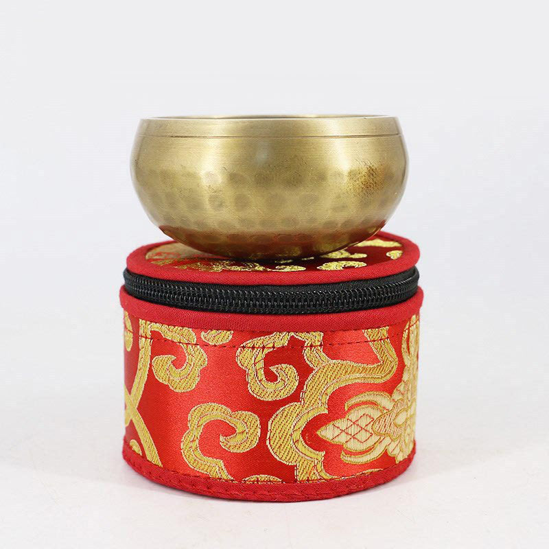 Tibetan Singing Bowl Storage Bag with Zipper Closure Decoration - image 13